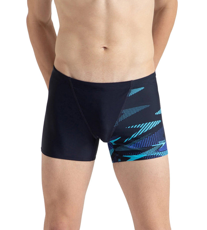 Men's Endurance10 Hyperboom Print V-Cut Aquashort - True Navy, Cobalt Pop & Picton Blue