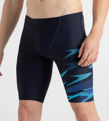 Men's Endurance10 Hyperboom Print V-Cut Jammer - True Navy, Cobalt Pop & Picton Blue