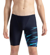 Men's Endurance10 Hyperboom Print V-Cut Jammer - True Navy, Cobalt Pop & Picton Blue