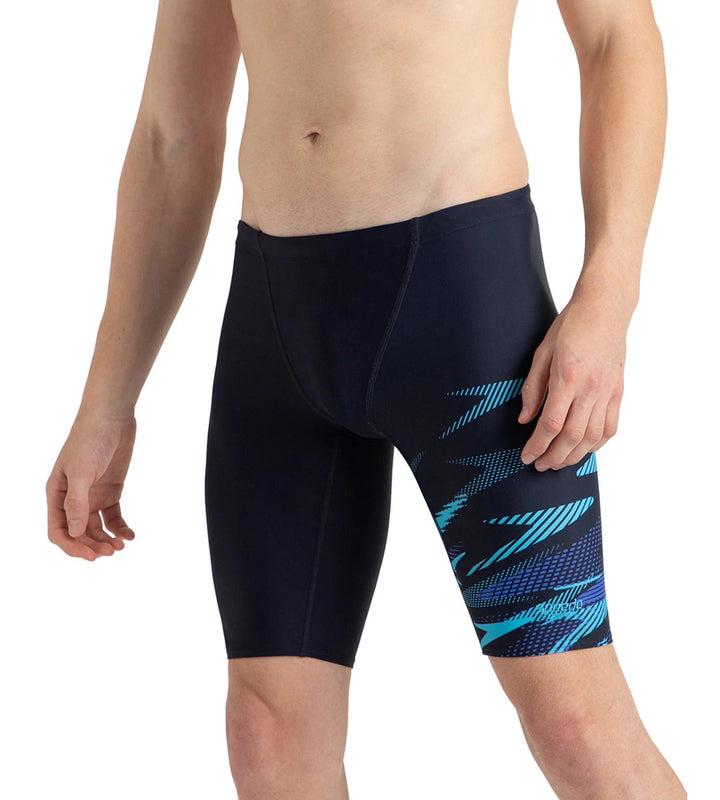 Men's Endurance10 Hyperboom Print V-Cut Jammer - True Navy, Cobalt Pop & Picton Blue