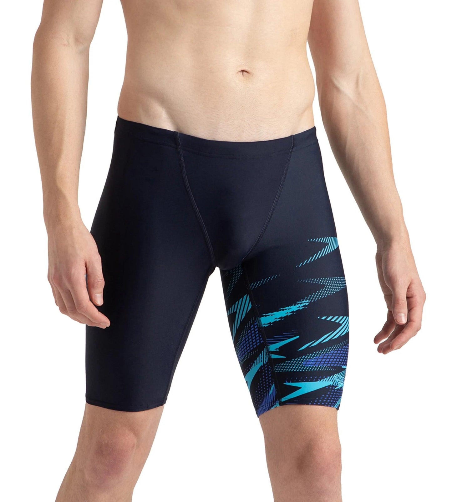 Men's Endurance10 Hyperboom Print V-Cut Jammer - True Navy, Cobalt Pop & Picton Blue