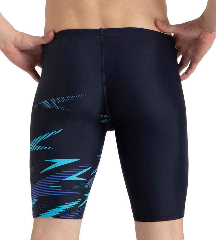 Men's Endurance10 Hyperboom Print V-Cut Jammer - True Navy, Cobalt Pop & Picton Blue