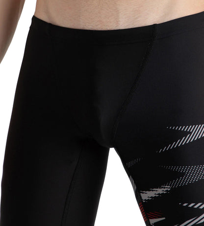 Men's Endurance10 Hyperboom Print V-Cut Jammer - Black, High Risk Red & Monument