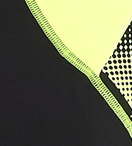 Men's Endurance 10 Logo Panel Aquashort - Black & Fluo Yellow