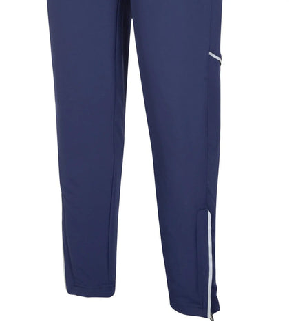 Men's 100% Polyester Quick Dry Slim Fit Track Pant - Navy & White