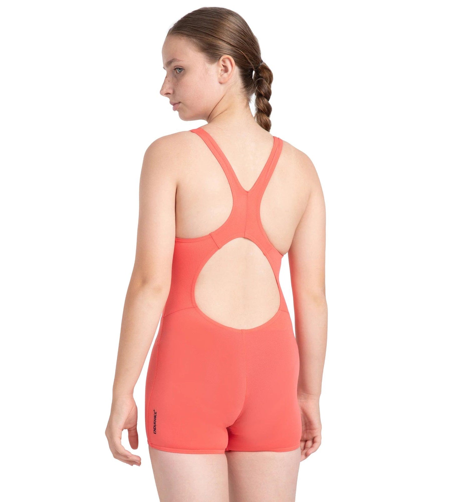 Girl's Endurance+ Essential Splashback Legsuit - Coral Sands & True Navy