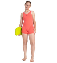 Girl's Endurance+ Essential Splashback Legsuit - Coral Sands & True Navy