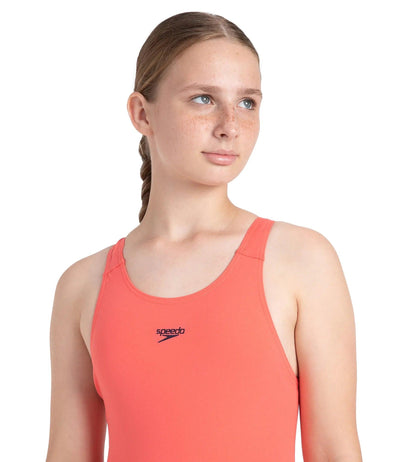 Girl's Endurance+ Essential Splashback Legsuit - Coral Sands & True Navy