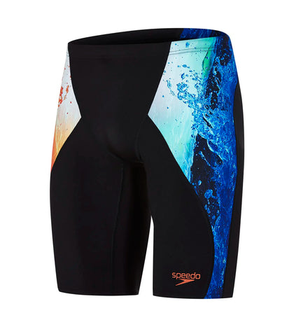 Men's Endurance+ Energy Blast Printed Placement Jammer - Black & Lobster