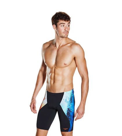 Men's Endurance+ Energy Blast Printed Placement Jammer - Black & Lobster