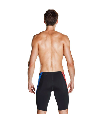 Men's Endurance+ Energy Blast Printed Placement Jammer - Black & Lobster