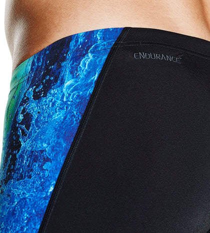 Men's Endurance+ Energy Blast Printed Placement Jammer - Black & Lobster