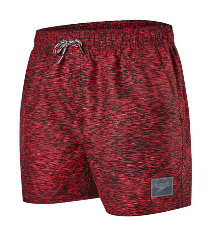 Men's 100% Recycled Polyester Alfa Fusion Print Watershorts - Black & Lava Red