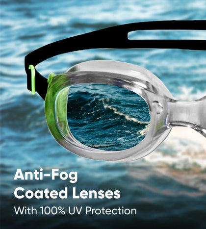 Unisex Adult Futura Classic Clear-Lens Swim Goggles - Green & Clear