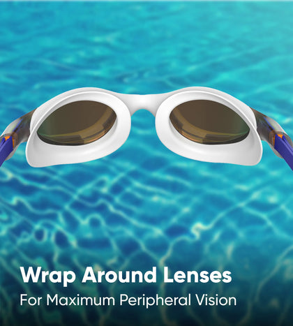 Unisex Adult Vue Mirror-Lens Swim Goggles - Blue & Purple