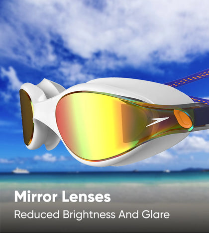 Unisex Adult Vue Mirror-Lens Swim Goggles - Blue & Purple