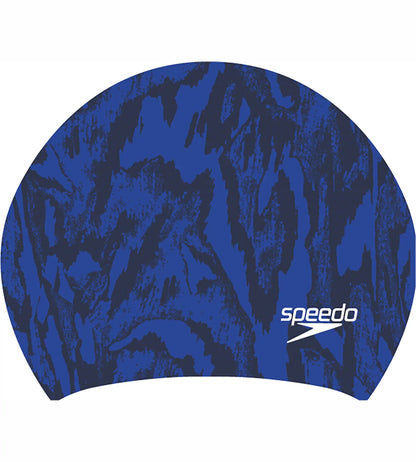 Women's Printed Long Hair Swim Caps -Violet  &  Ecstatic_1