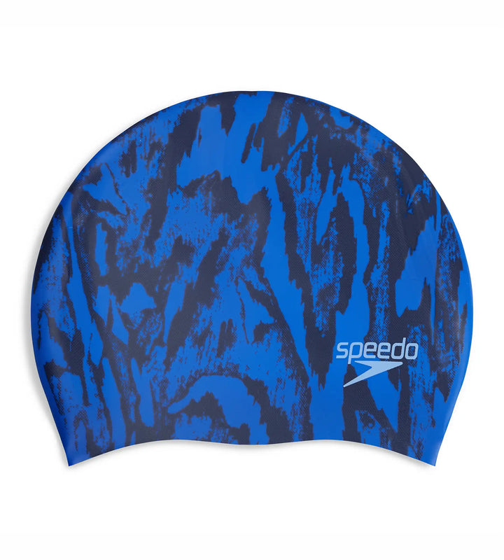 Women's Printed Long Hair Swim Caps -Violet  &  Ecstatic_2