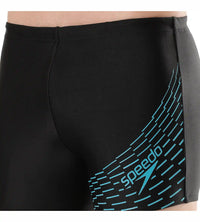 Men's Endurance Medley Logo Aquashort - Black  &  Aquarium_6