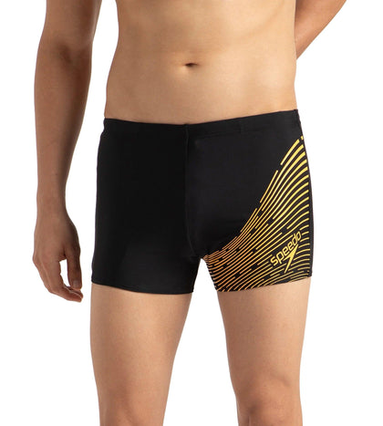 Men's Endurance 10 Medley Logo Aquashort - Black & Mandarin Peel