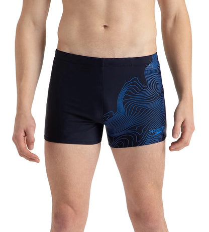 Men's Endurance10 Tide Print Sports Gala Logo Aquashort - True Navy & Cobalt Pop