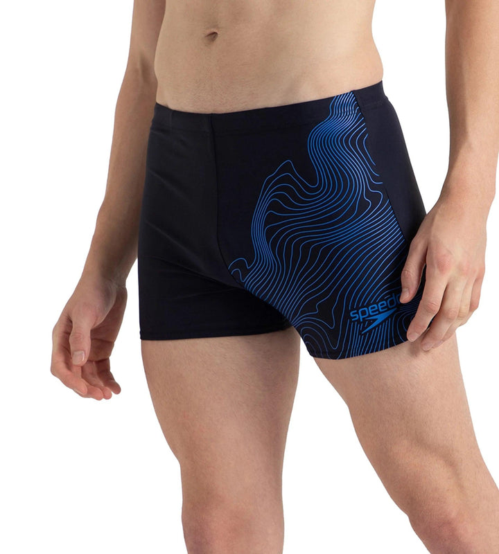 Men's Endurance10 Tide Print Sports Gala Logo Aquashort - True Navy & Cobalt Pop