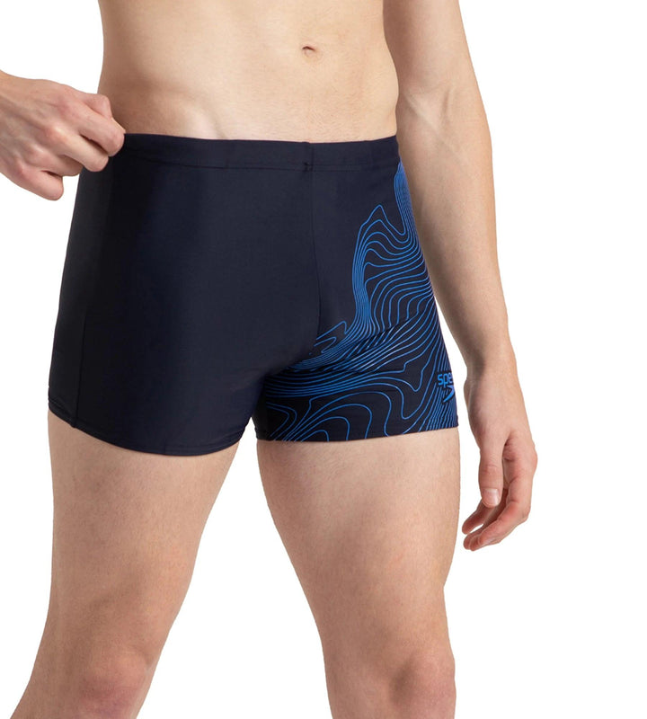 Men's Endurance10 Tide Print Sports Gala Logo Aquashort - True Navy & Cobalt Pop