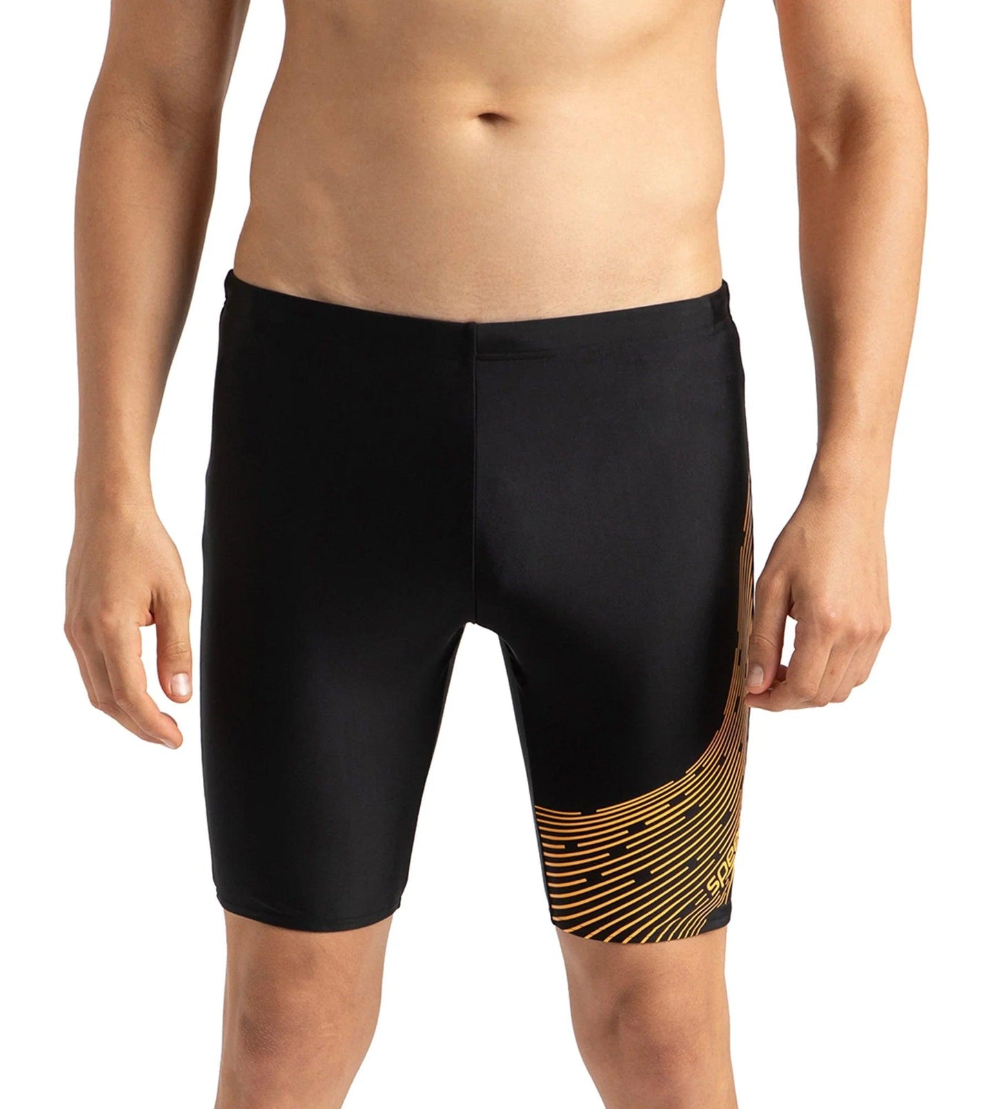 Men's Endurance 10 Medley Logo Jammer - Black & Mandarin Peel