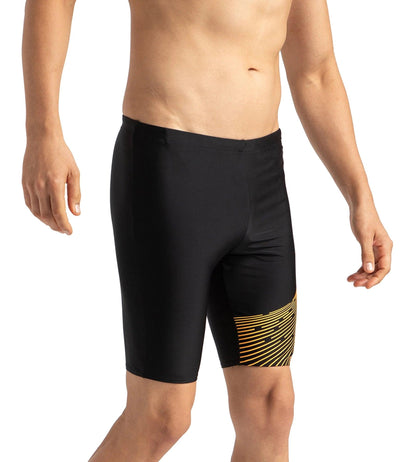 Men's Endurance 10 Medley Logo Jammer - Black & Mandarin Peel