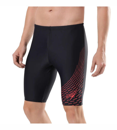 Men's Endurance Medley Logo Jammer - True Navy & Fed Red_3