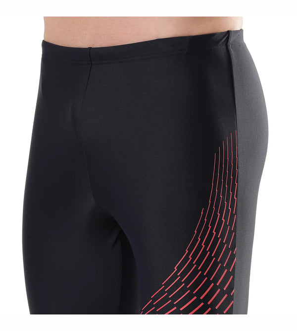 Men's Endurance Medley Logo Jammer - True Navy & Fed Red_6