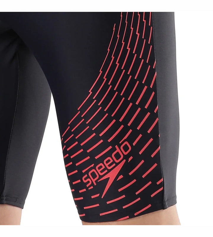 Men's Endurance Medley Logo Jammer - True Navy & Fed Red_7