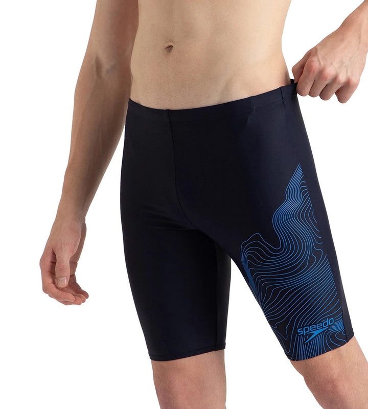 Men's Endurance10 Tide Print Sports Gala Logo Jammer - True Navy & Cobalt Pop