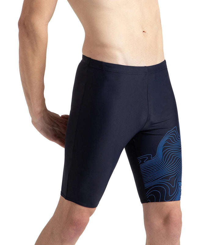 Men's Endurance10 Tide Print Sports Gala Logo Jammer - True Navy & Cobalt Pop