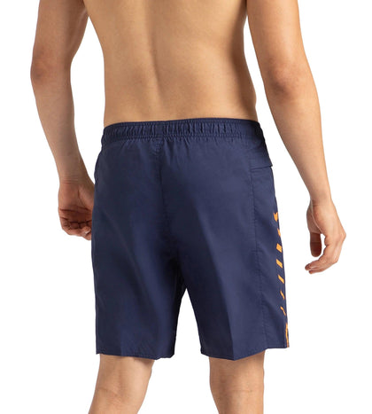 Men's Xpress Lite Sports Printed' Watershorts - Navy & Pure Orange