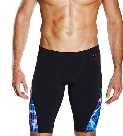 Men's Endurance+ Stromwave Digital Printed Jammer - Black & Violet