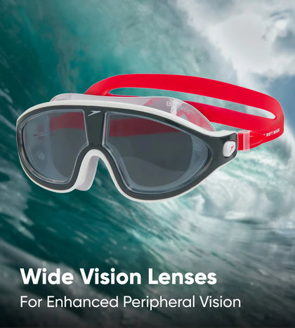 Unisex Adult Rift Clear-Lens Swim Goggles - Bondi Blue & White