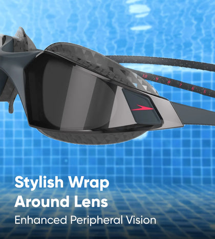 Unisex Adult Aquapulse Pro Smoke-Lens Swim Goggles - Grey & Smoke