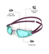 Unisex Junior Hydropulse Tint-Lens Goggles - Purple & Blue