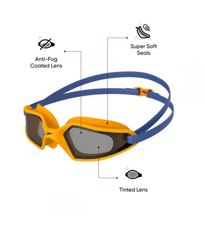 Unisex Junior Hydropulse Tint-Lens Goggles - Blue & Orange