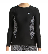 Women's Endurance Boomstar Printed Long Sleeve Suntop - Black & White_5