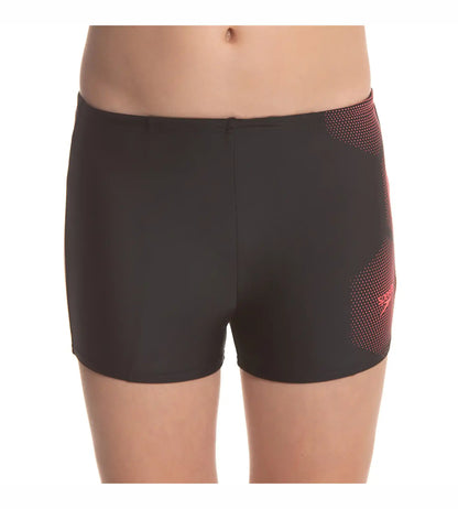 Boy's Endurance Tech Placement Aquashort - Black & Phoenix Red_4