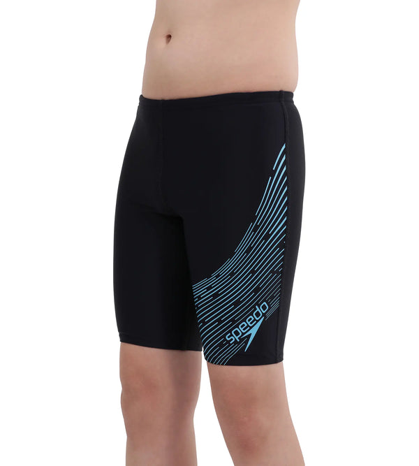 Boy's Endurance Medley Logo Jammer - True Navy  &  Picton Blue_2