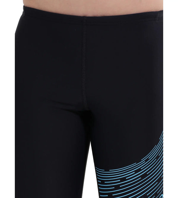 Boy's Endurance Medley Logo Jammer - True Navy  &  Picton Blue_6