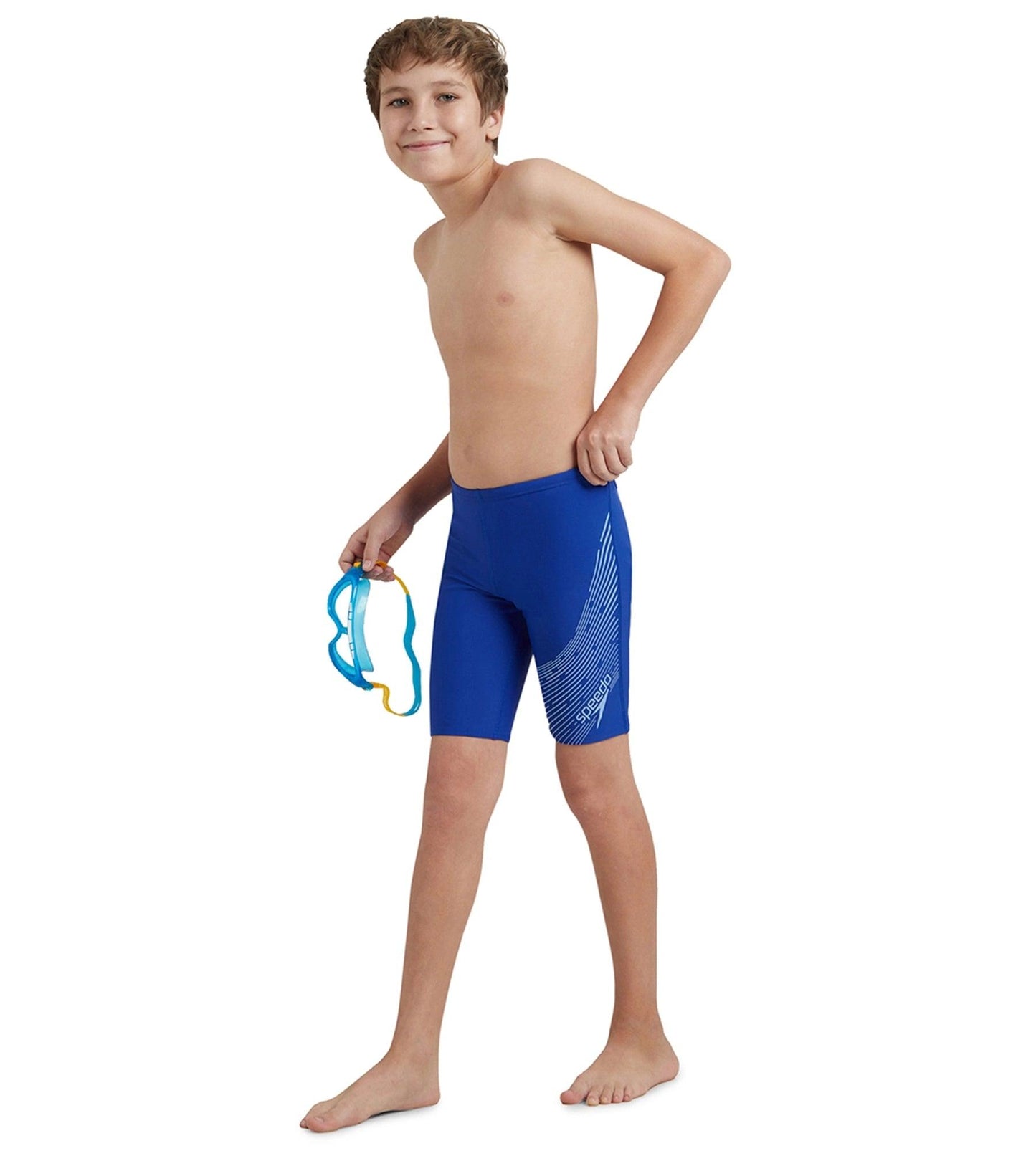 Boy's Endurance 10 Medley Logo Jammer - True Cobalt & Curious Blue