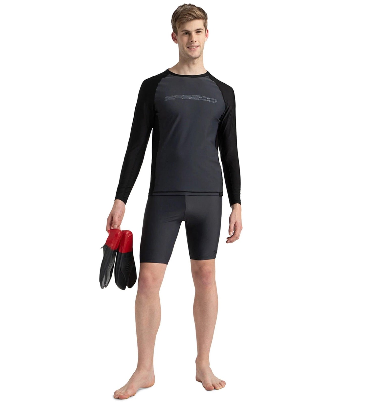 Men's Endurance10 Long Sleeve Suntop - Oxid Grey & Black