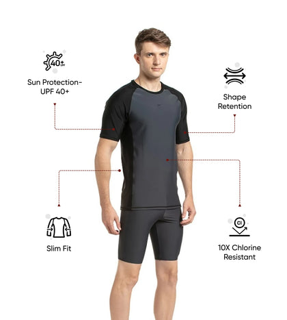 Men's Endurance 10 Short Sleeve Suntop - Oxid Grey & Black