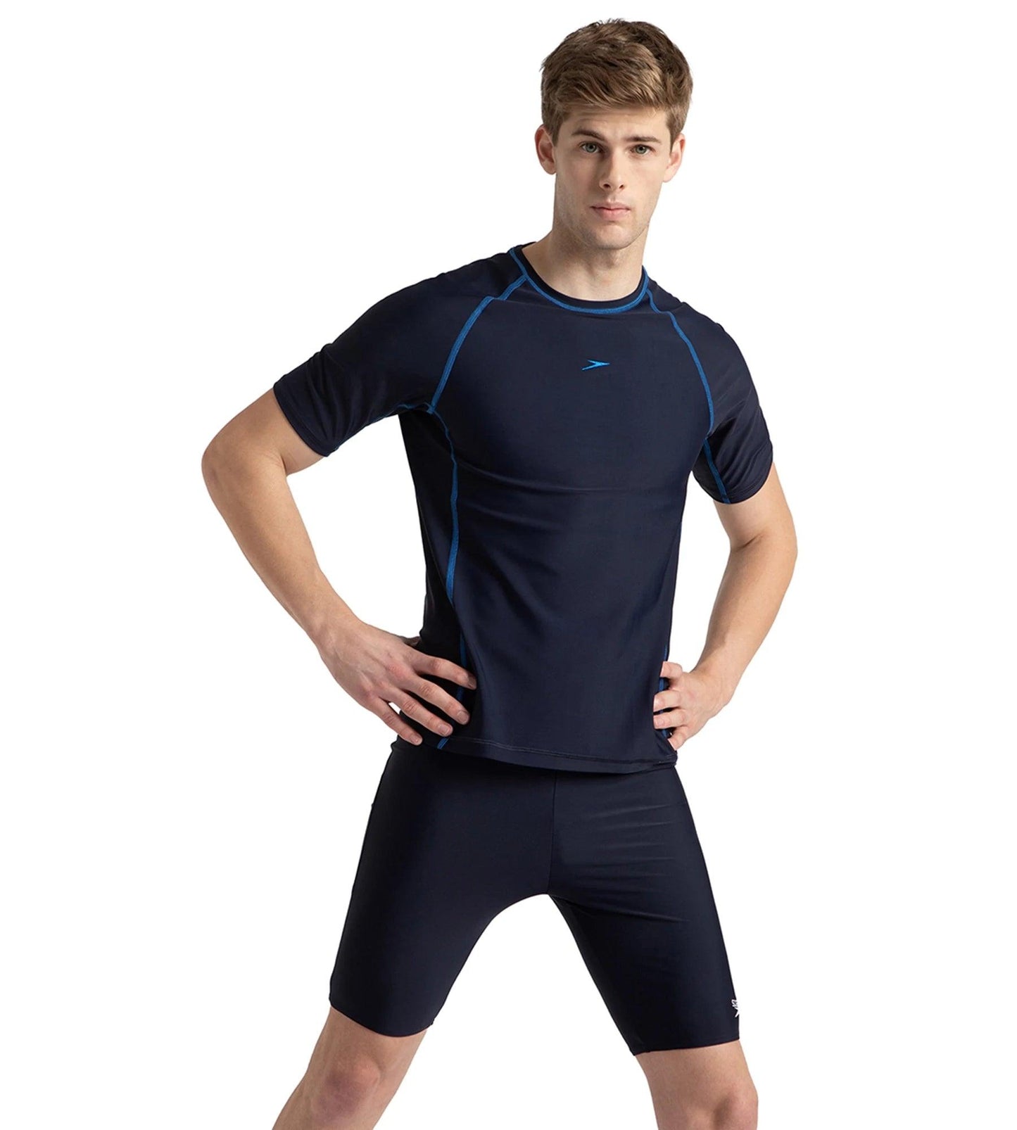 Men's Endurance10 Short Sleeve Suntop - True Navy & Turkish Sea