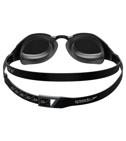 Unisex Adult Fastskin Hyper Elite Hydroscopic Curved Mirror Lens Swim Goggles - Black & Silver