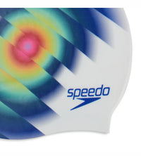 Unisex Adult Digital Printed Swim Cap - White & Blue_4